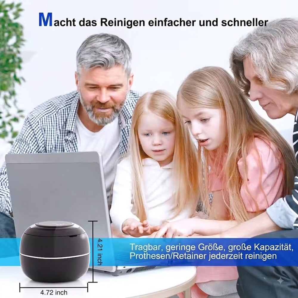 Ultraschallreiniger Hochfrequenz-Reinigung 600ml Edelstahl Brille Schmuck Uhren