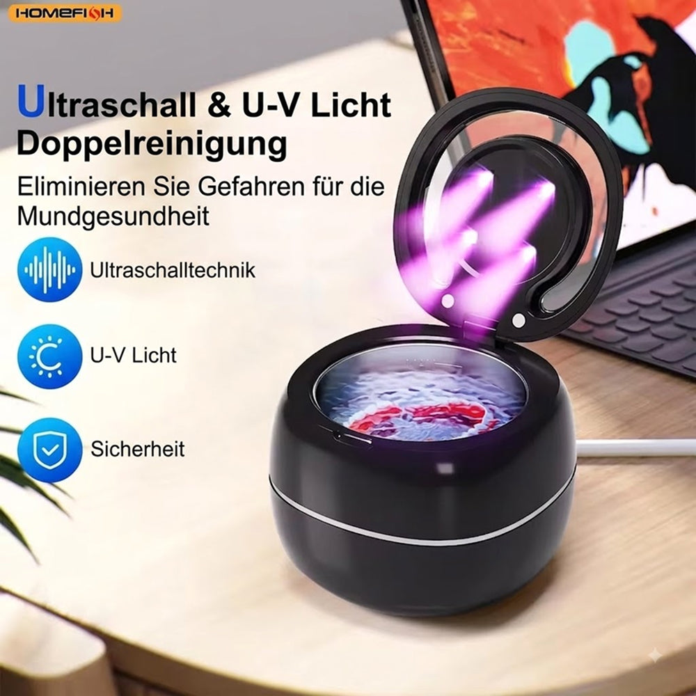 Ultraschallreiniger Hochfrequenz-Reinigung 600ml Edelstahl Brille Schmuck Uhren