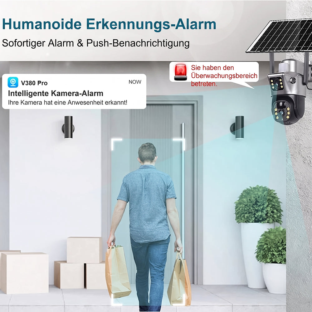 MoseCogn Solar Sicherheitskamera 4K Ultra HD