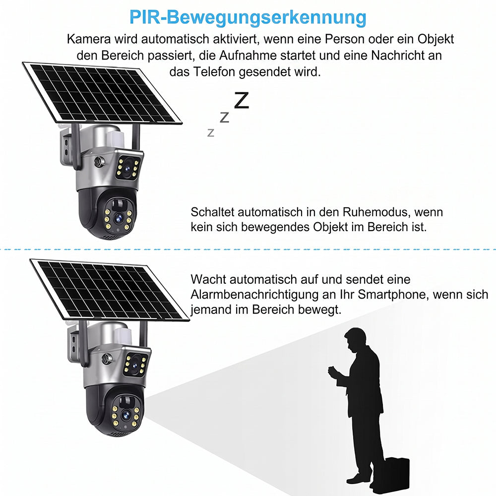 MoseCogn Solar Sicherheitskamera 4K Ultra HD