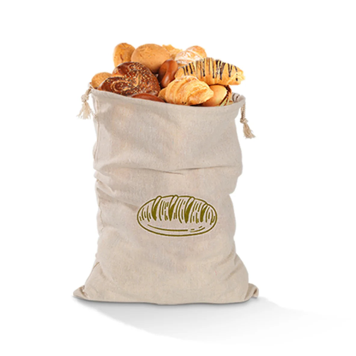 NixEsvi Bienenwachs-Brotbeutel aus Naturleinen für langanhaltende Frische