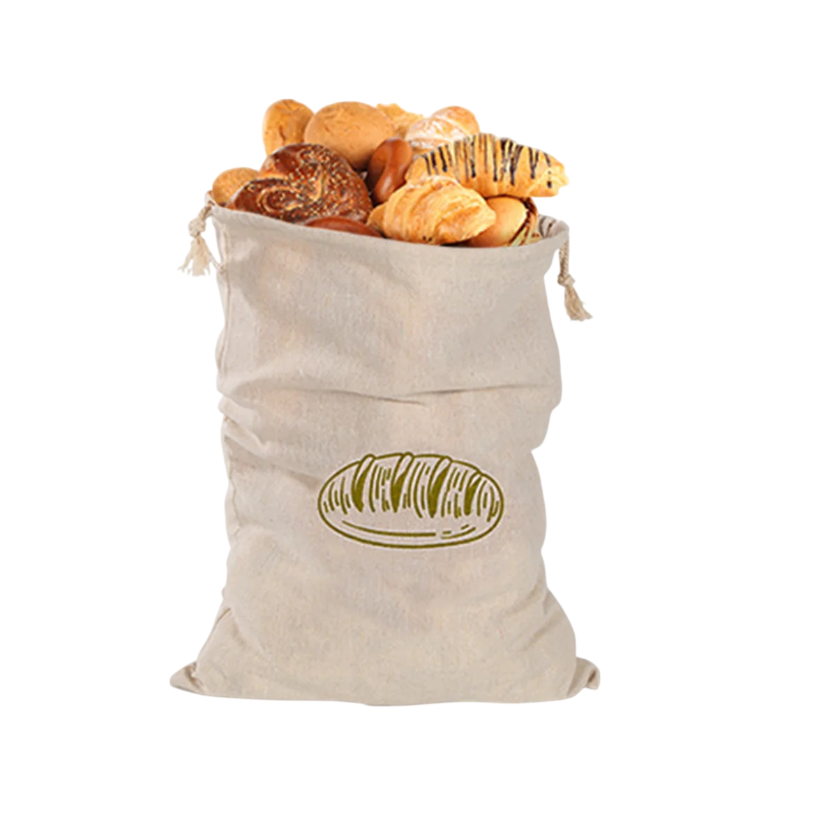 NixEsvi Bienenwachs-Brotbeutel aus Naturleinen für langanhaltende Frische
