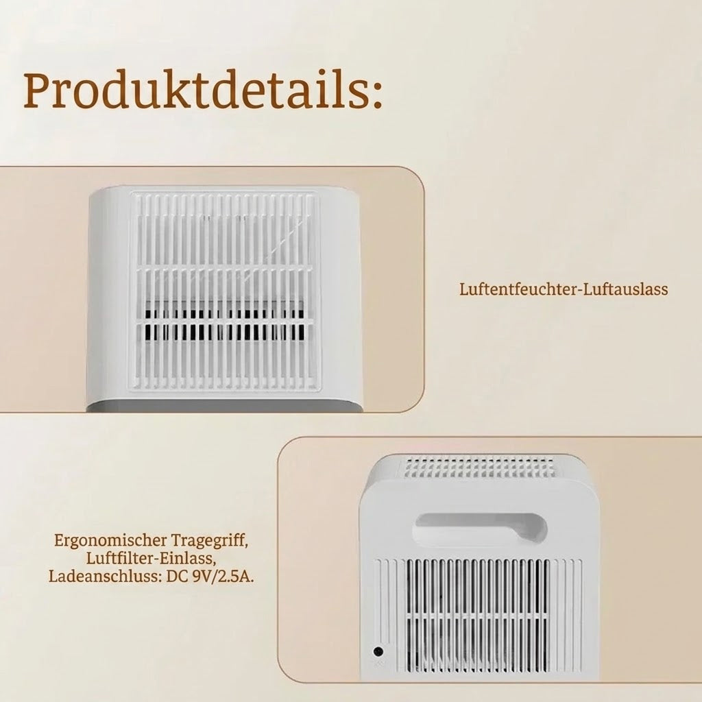Noblissè Leiser Luftentfeuchter 1500ml für Räume bis 20m²