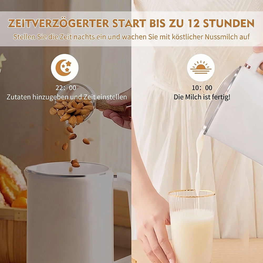 Pflanzenmilchmaschine Selbstreinigend 6 Programme - 1.5L Edelstahl - Veganer