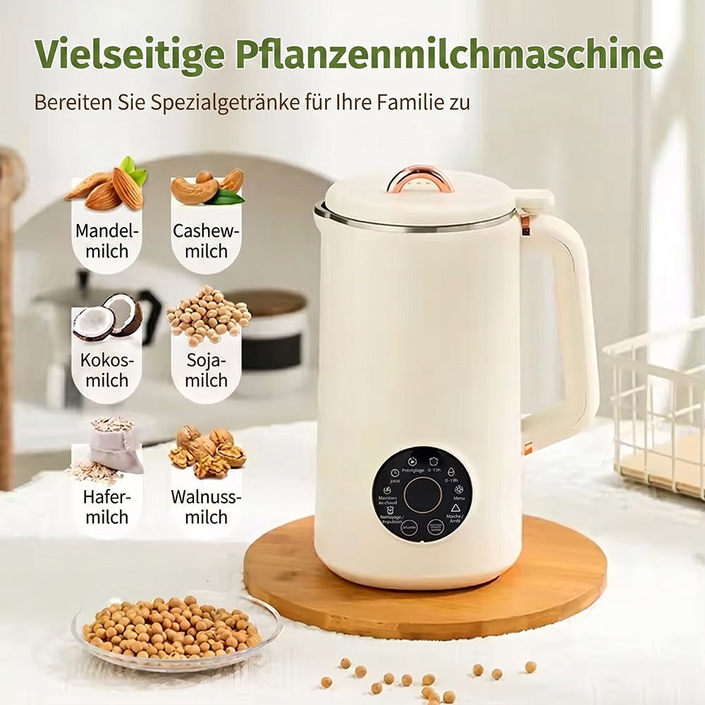 Pflanzenmilchmaschine Selbstreinigend 6 Programme - 1.5L Edelstahl - Veganer