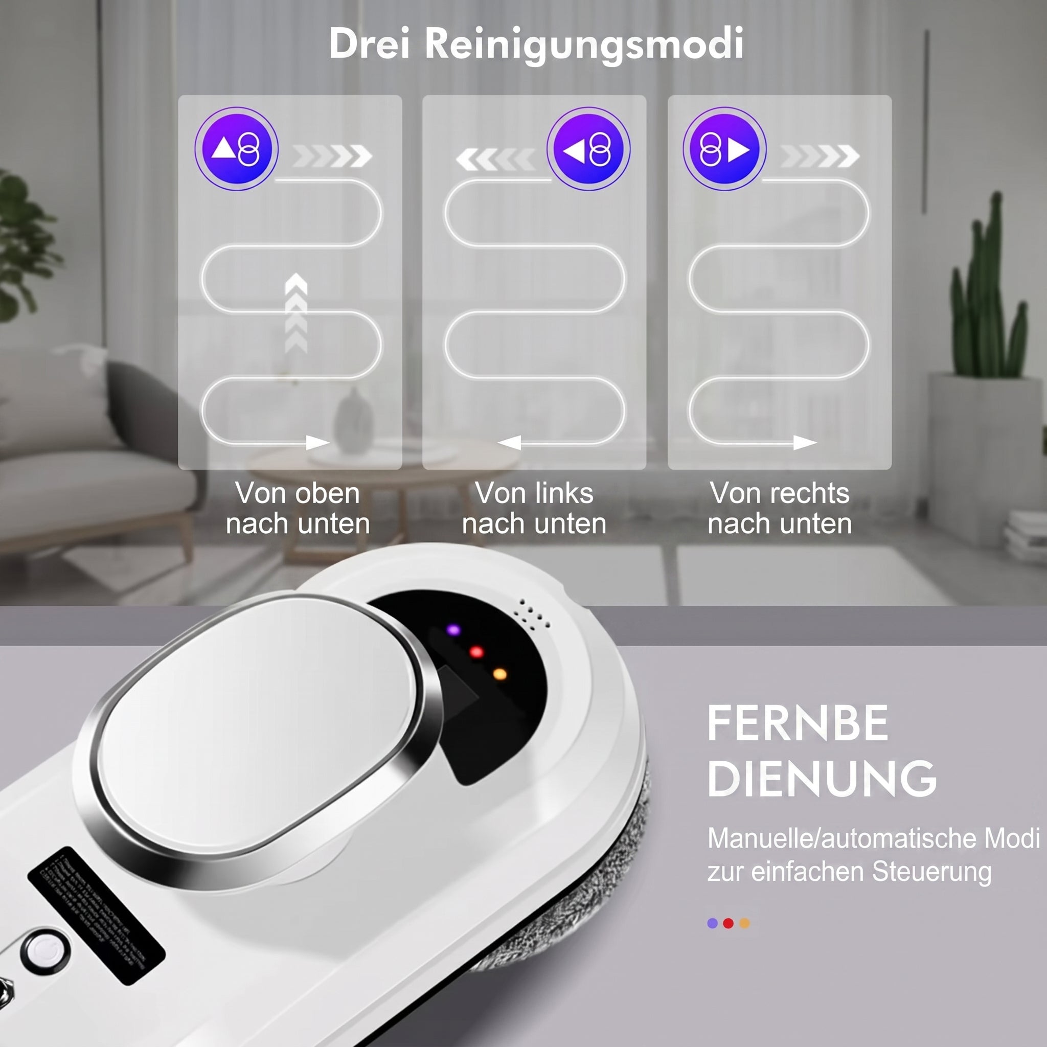 RelleBont Intelligenter Fensterreinigungsroboter für streifenfreie Fenster