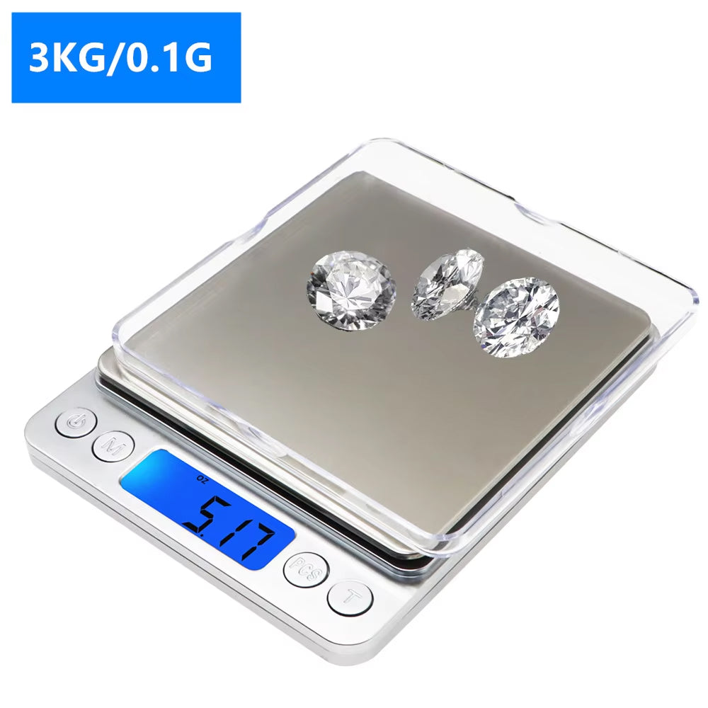 Scalevyx Präzisions-Küchenwaage 0,1g bis 3kg