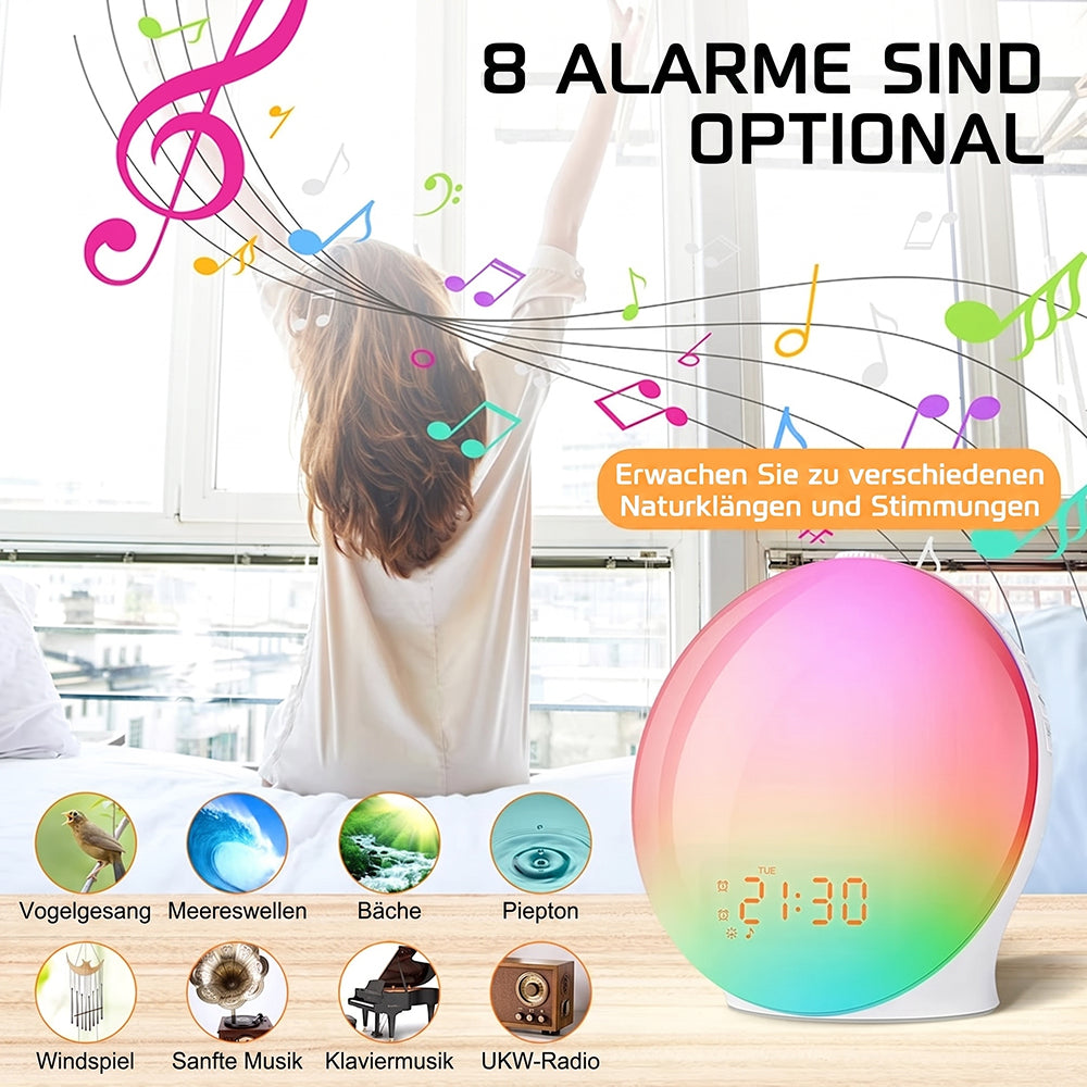 SerenBric Lichtwecker mit Sonnenaufgangs-Simulation & Radio