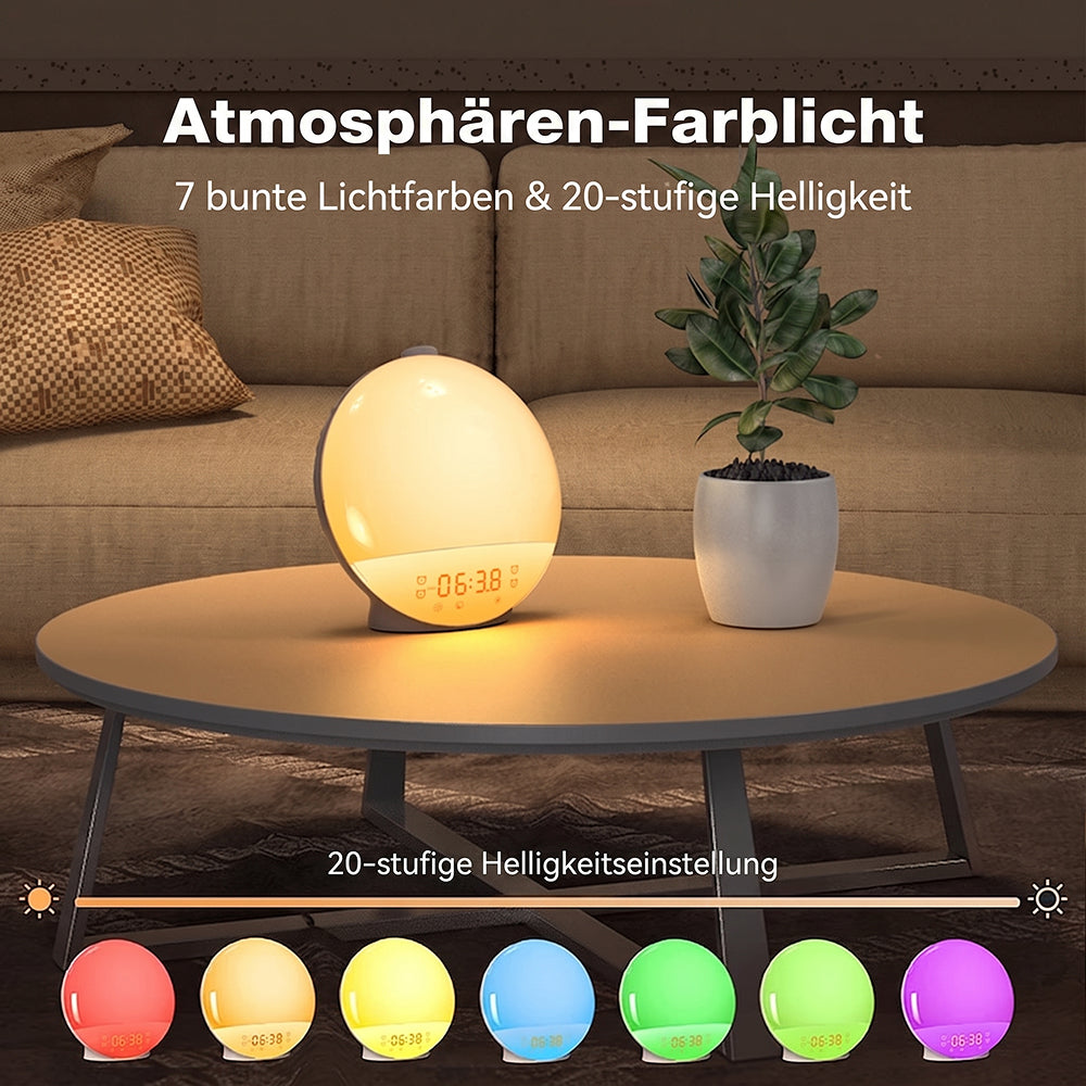 SerenBric Lichtwecker mit Sonnenaufgangs-Simulation & Radio