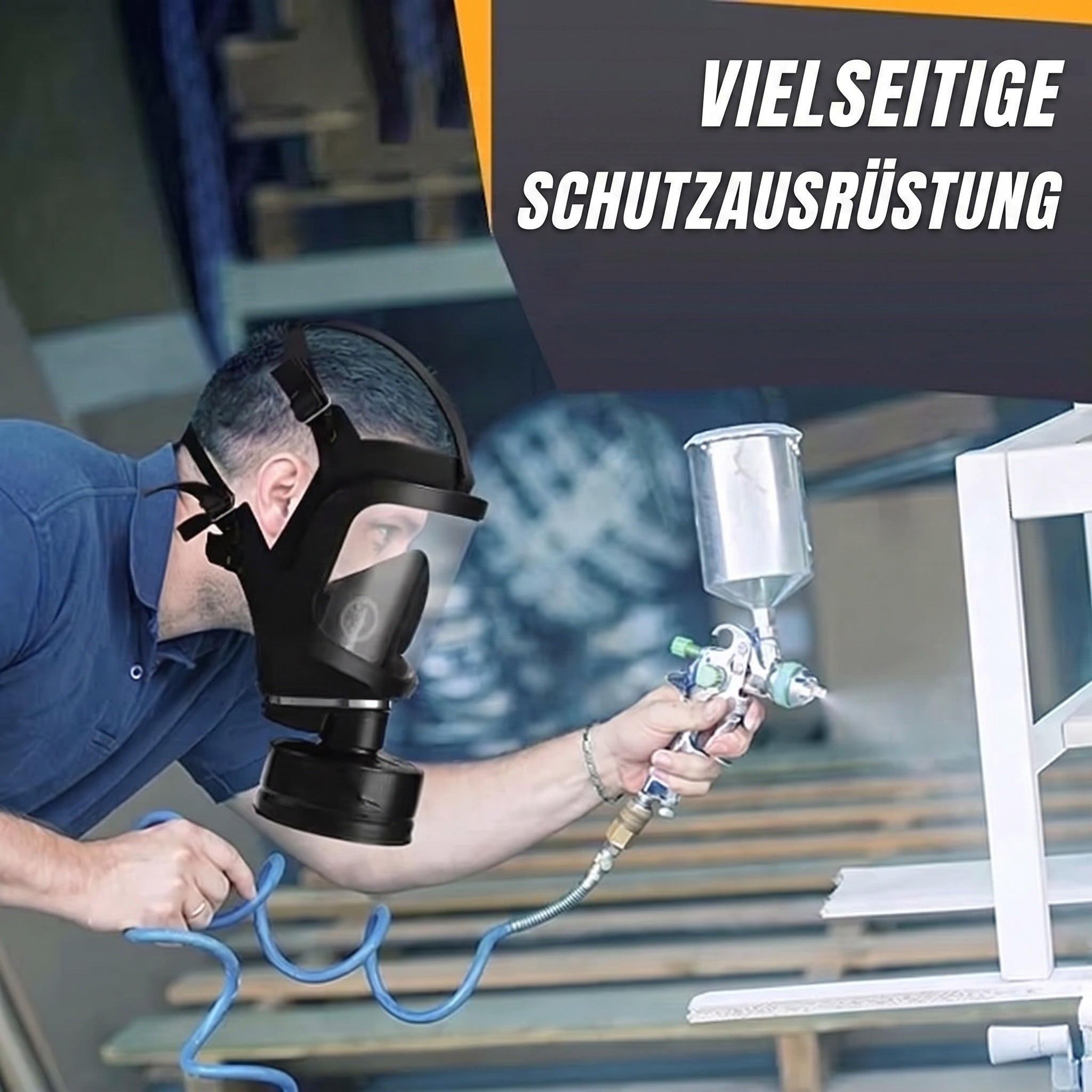 Gasmaske Vollmaske Aktivkohlefilter Atemschutz Maske Staub Lack Chemikalien Herren Damen