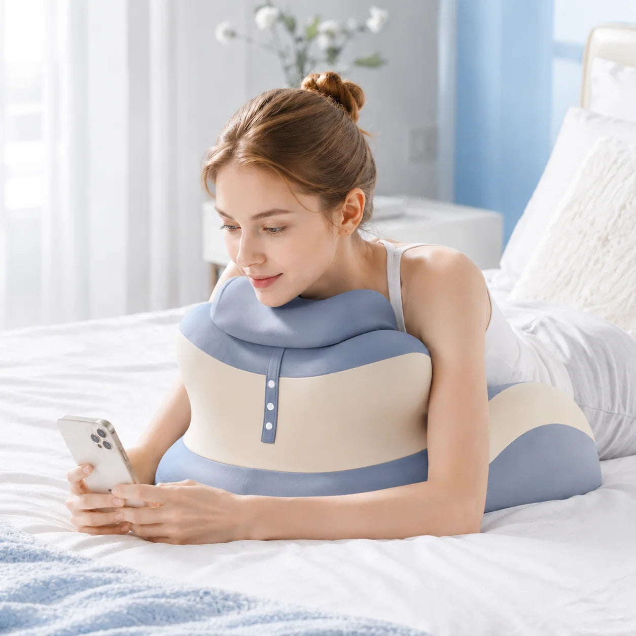 VaelisFen Ergonomisches Lesekissen mit Memory-Foam