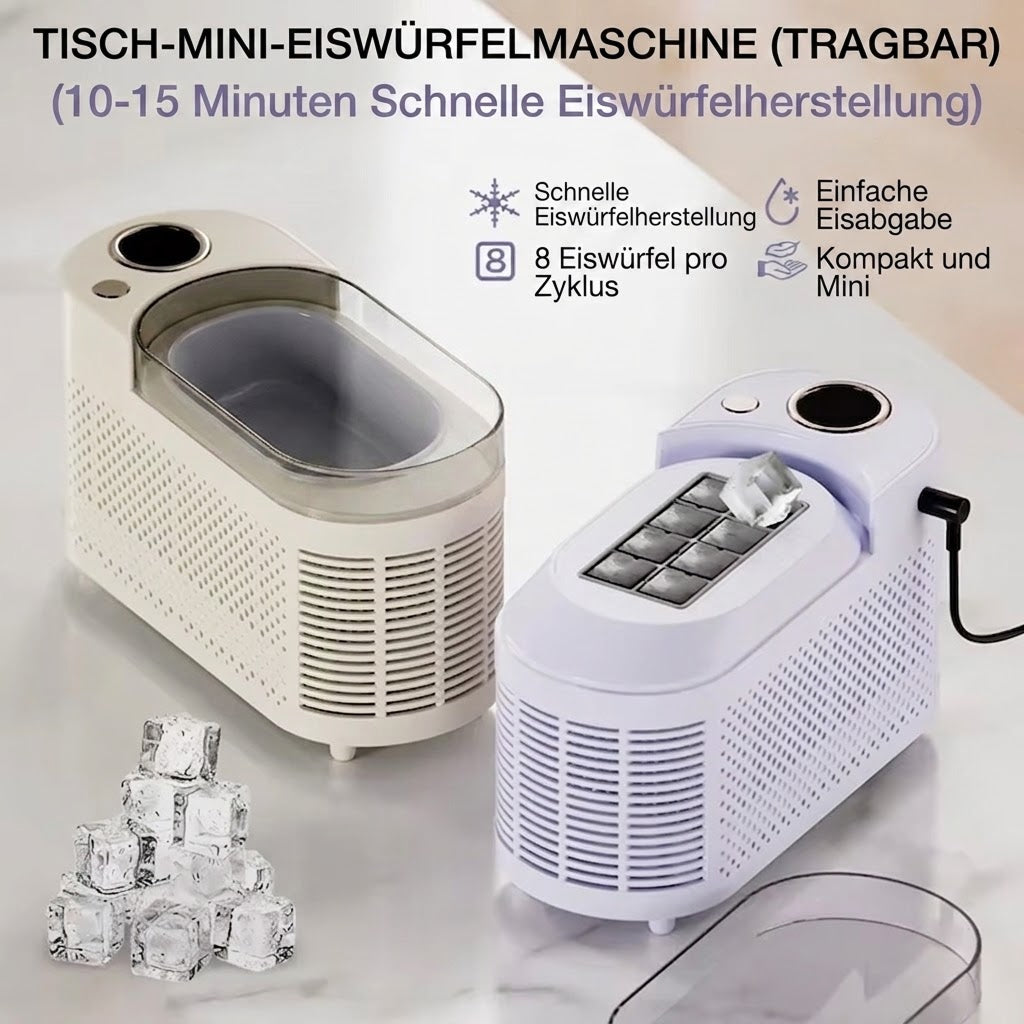 12V Eiswürfelbereiter Tragbar Schnelle Eiswürfelmaschine für Camping Veltaheim