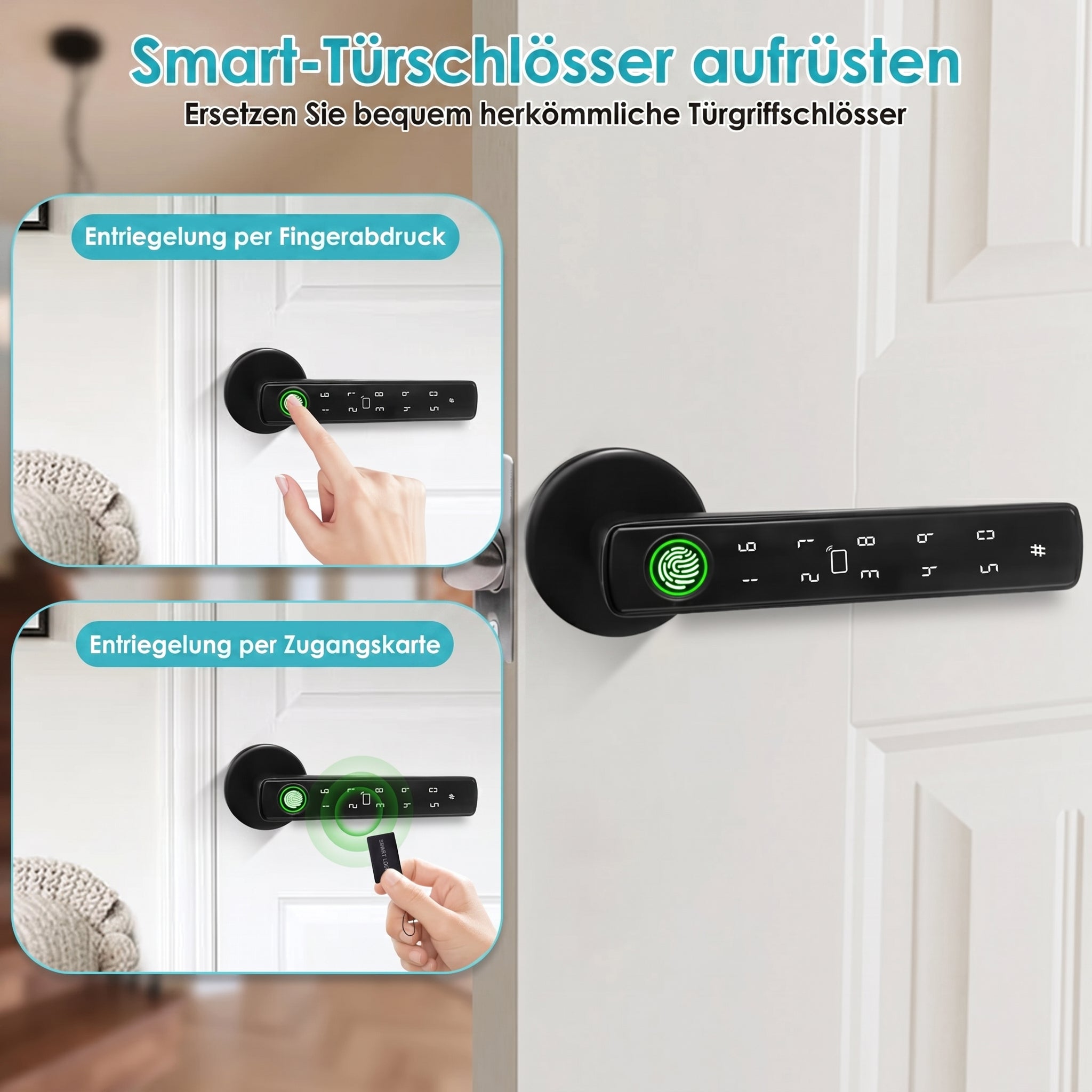 WächStüt Smart Door Lock – Biometrisches Türschloss mit Fingerabdruck & App