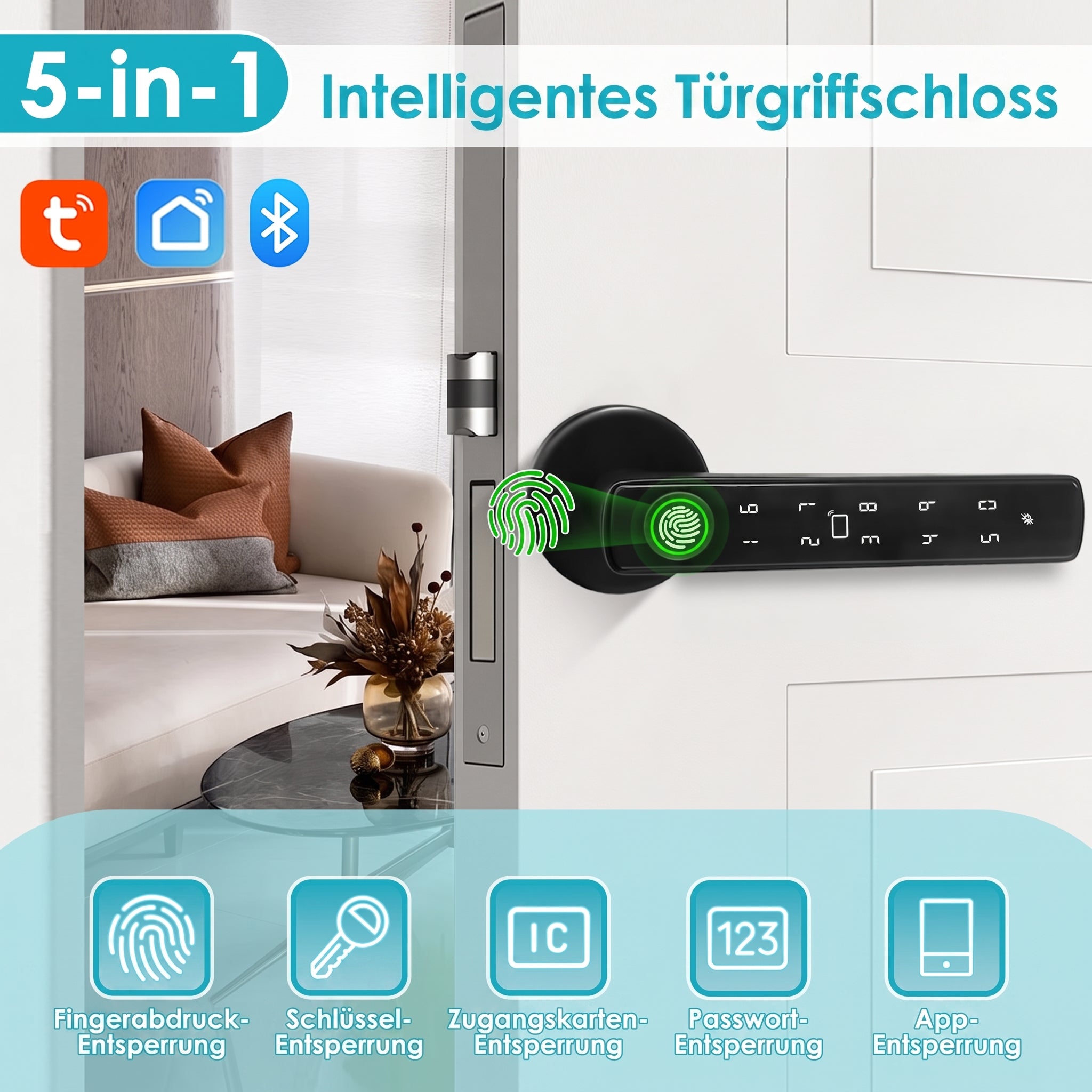 WächStüt Smart Door Lock – Biometrisches Türschloss mit Fingerabdruck & App